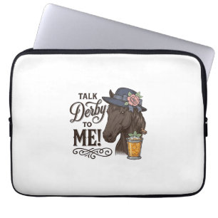 Praat Derby met Me Paard Vintage Gravure Shirt_1 Laptop Sleeve
