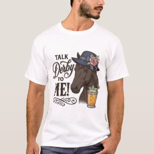 Praat Derby met Me Paard Vintage Gravure Shirt_1 T-shirt