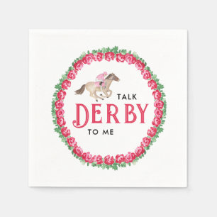Praat Derby met Me   Paardenrace Derby Bruiloftsui Servet