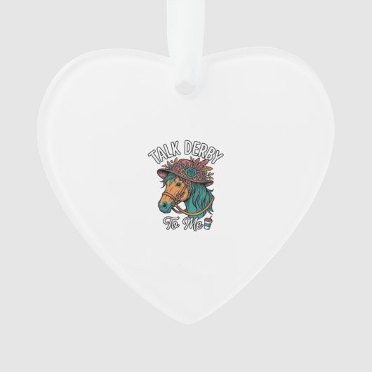 Praat Derby Paard Vintage Gravure Ontwerp Ornament (voorkant)