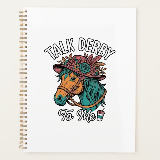 Praat Derby Paard Vintage Gravure Ontwerp Planner (Voorkant)