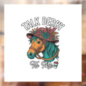 Praat Derby Paard Vintage Gravure Ontwerp Raamsticker (Vel 2)
