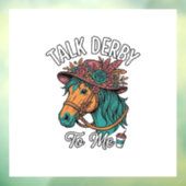 Praat Derby Paard Vintage Gravure Ontwerp Raamsticker (Vel 3)