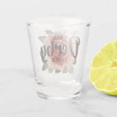 Praat Derby tegen Me Bloemig Shot Glas (Achterkant)