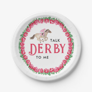 Praat Derby tegen Me   Paardenrace Derby Bruidsmei Papieren Bordje
