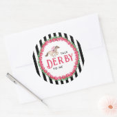 Praat Derby tegen Me | Paardenrace Derby Bruidsmei Ronde Sticker (Envelop)