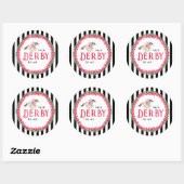 Praat Derby tegen Me | Paardenrace Derby Bruidsmei Ronde Sticker (Vel)