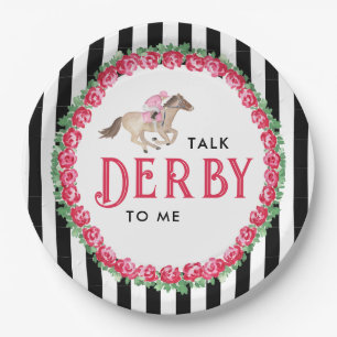 Praat Derby tegen Me   Paardenrace Derby Bruidsuit Papieren Bordje