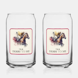 Praat Derby tegen Me Racehorse Red Blikvorm Glas