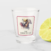 Praat Derby tegen Me Racehorse Red Shot Glas (Voorkant)