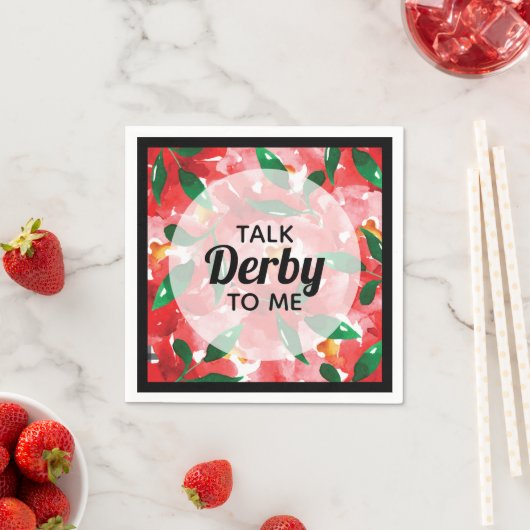 Praat Derby tegen me Red Roses Floral Servet (Insitu)