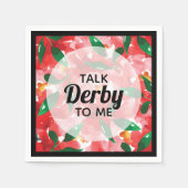 Praat Derby tegen me Red Roses Floral Servet (Voorkant)