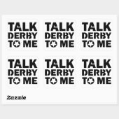 Praat Derby tegen me, Roller Derby Girl Design Vierkante Sticker (Vel)