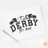 Praat Derby tegen me, Roller Derby Rechthoekige Sticker (Envelop)