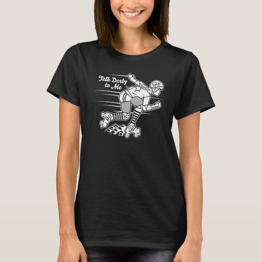 Praat Derby tegen me Roller Derby Roller Skater Gr T-shirt (Voorkant)