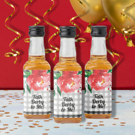 Praat Derby tegen me Roos Black White Mini Likeurfles Etiket