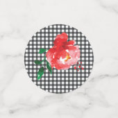 Praat Derby tegen me Roos op Gingham Confetti (Kleine voorkant)