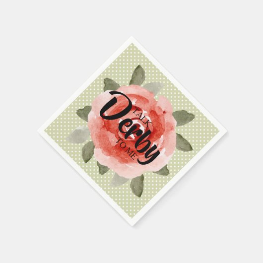 Praat Derby tegen Me Roos op Limoen Polka Dots ser Servet (Hoek)