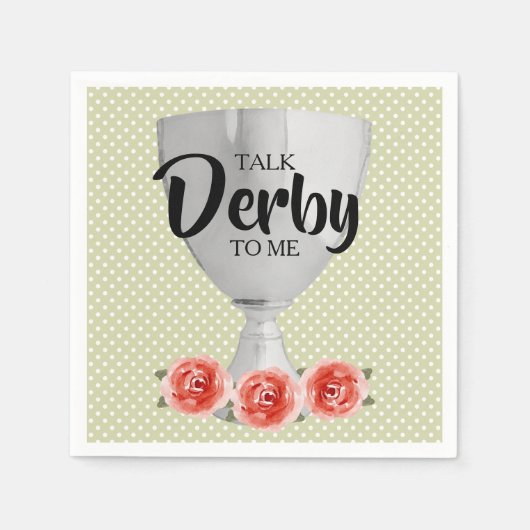 Praat Derby tegen Me Rozen en Polka Dots servetten (Voorkant)