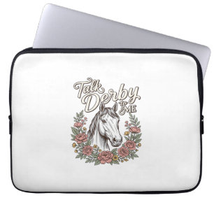 Praat Derby Tegen Mij Bloemig Paard Vintage T-shir Laptop Sleeve