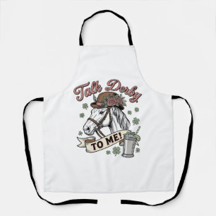 Praat Derby Tegen Mij Paard Mint Julep Vintage Shi Schort