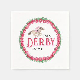 Praat Derby tegen Mij | Paardenrace Derby Bruidsme Servet