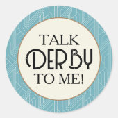 Praat Derby tegen mij Ronde Sticker (Voorkant)