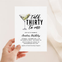Praat Dertig Met Me Dirty Martini 30e Verjaardag