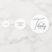 Praat dertig tegen me 30ste Black & White verjaard Confetti (Voorkanten)