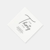 Praat dertig tegen me 30ste Black & White verjaard Servet (Hoek)