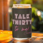 Praat dertig tegen me 30ste verjaardagsfeestje blikvorm glas