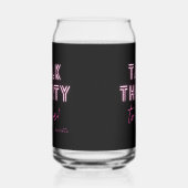 Praat dertig tegen me 30ste verjaardagsfeestje blikvorm glas (Links)