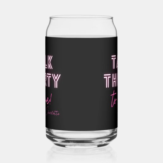 Praat dertig tegen me 30ste verjaardagsfeestje blikvorm glas (Links)