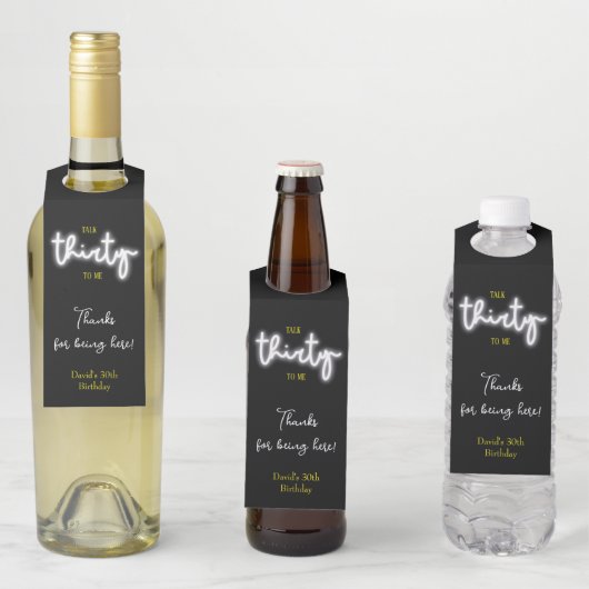 Praat dertig tegen me, 30ste verjaardagsfeestje flessenhanger (In situ)