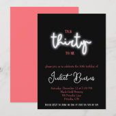 Praat dertig tegen me, 30ste verjaardagsfeestje kaart (Voorkant / Achterkant)