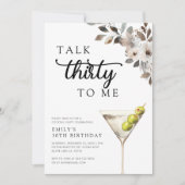 Praat dertig tegen me 30ste verjaardagsfeestje kaart (Voorkant)