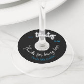 Praat dertig tegen me, 30ste verjaardagsfeestje wijnglaslabel (Dichtbij)