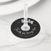 Praat dertig tegen me, 30ste verjaardagsfeestje wijnglaslabel (Dichtbij)