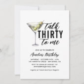 Praat dertig tegen me Dirty Martini 30ste verjaard Kaart (Voorkant)