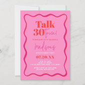 Praat dertig tegen me golvende grens 30e verjaarda kaart (Voorkant)