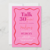 Praat dertig tegen me golvende grens 30e verjaarda kaart (Voorkant)