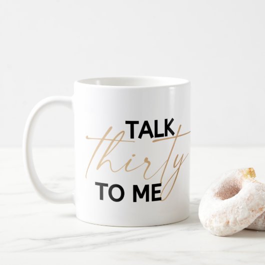 Praat dertig tegen me koffiemok (Met donut)