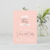 Praat dertig tegen me over een moderne, minimale v kaart (Staand voorkant)