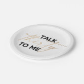 Praat dertig tegen me papieren bordje (Gekanteld)