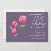 Praat Dertig tegen me Zwart 30ste verjaardag uitno Kaart (Voorkant)