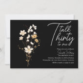 Praat Dertig tegen me Zwart 30ste verjaardag uitno Kaart (Voorkant)