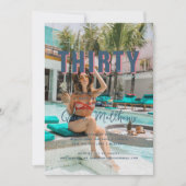 Praat dertig tegen mij | 30e verjaardag Party Foto Kaart (Voorkant)