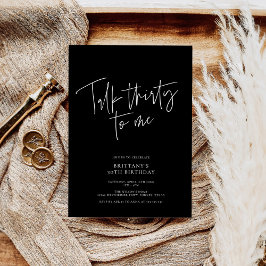 Praat Dertig tegen Mij Chique Moderne 30e Verjaard Kaart