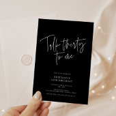 Praat Dertig tegen Mij Chique Moderne 30e Verjaard Kaart