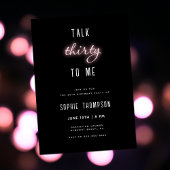 Praat Dertig voor me Neon Blush 30th Birthday Part Kaart